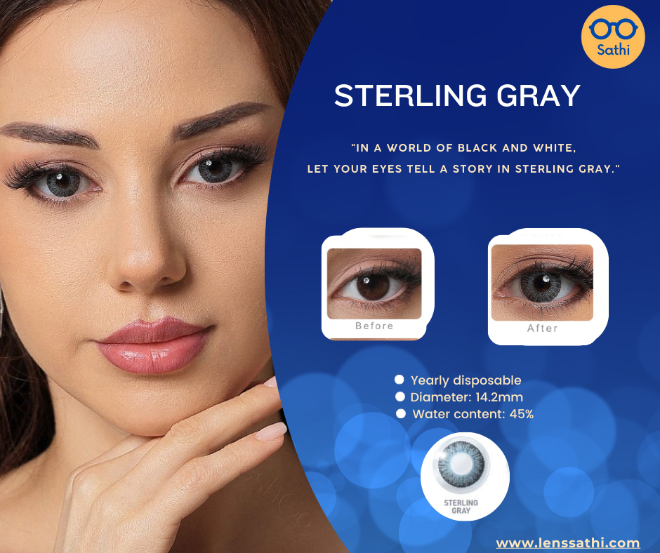 Contact Lens - Color Sterling Gray